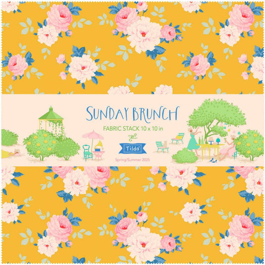 Sunday Brunch 10-Inch Fabric Stack, 40 Pieces - by Tilda Fabrics