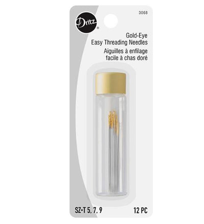 PREORDER - Dritz - Gold Eye Needles Easy Threading - 3068