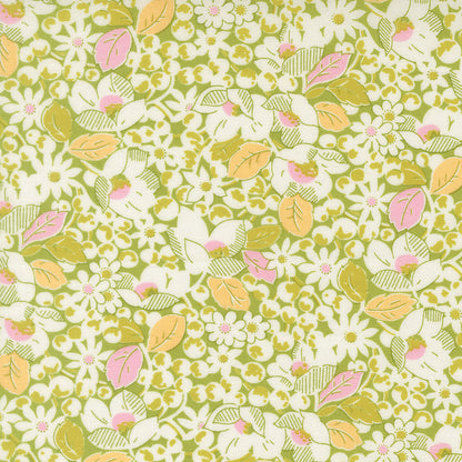 Garden Bounty in Clover quilting fabric, part of the Summers End fabric collection by Fig Tree Co (SKU: 35430 19)