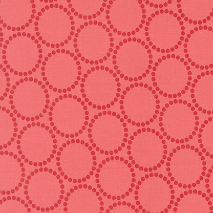 Pearl Bracelet in Coral quilting fabric, part of the Funny Valentine fabric collection by Lizzy House (SKU: 37136 23)