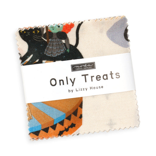 Only Treats 2.5 x 2.5-Inch Charm Pack, 42 Pieces - by Lizzy House (Preorder)