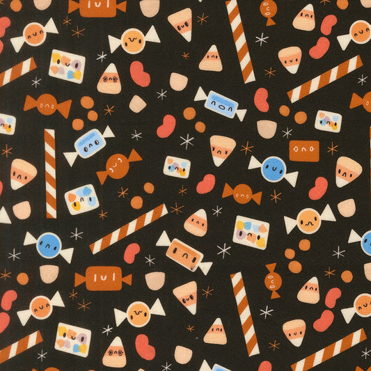 Lil Treats Midnight quilting fabric, part of the Only Treats fabric collection by Lizzy House (SKU: 37155 21)