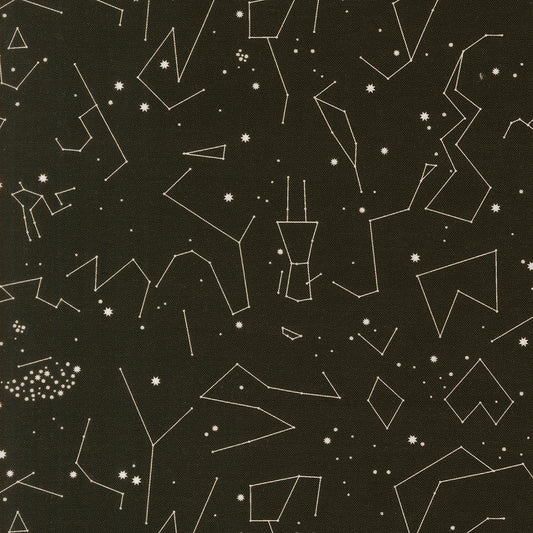 Constellations Midnight quilting fabric, part of the Only Treats fabric collection by Lizzy House (SKU: 37156 21)