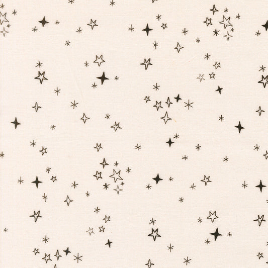 Twilight Twinkle Natural quilting fabric, part of the Only Treats fabric collection by Lizzy House (SKU: 37159 11)