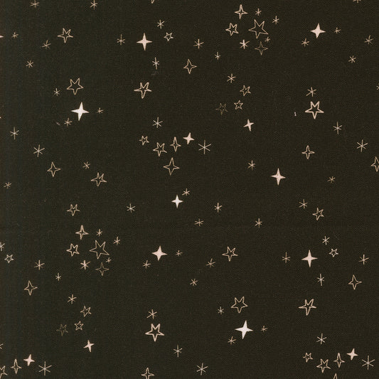 Twilight Twinkle Midnight quilting fabric, part of the Only Treats fabric collection by Lizzy House (SKU: 37159 24)