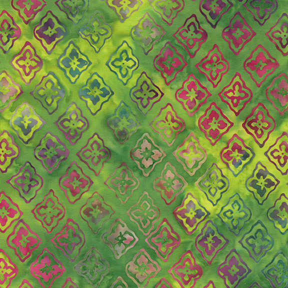 April Green - Tiles in Jungle - Jacqueline de Jonge - 3842Q-X - Half Yard (Preorder)