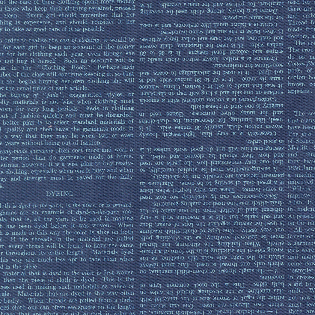 Book Pages in Midnight quilting fabric, part of the Paper Hamlet fabric collection by Cathe Holden (SKU: 39567 18)