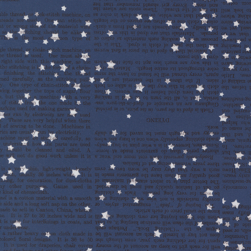 Paper Stars in Midnight quilting fabric, part of the Paper Hamlet fabric collection by Cathe Holden (SKU: 39568 18)