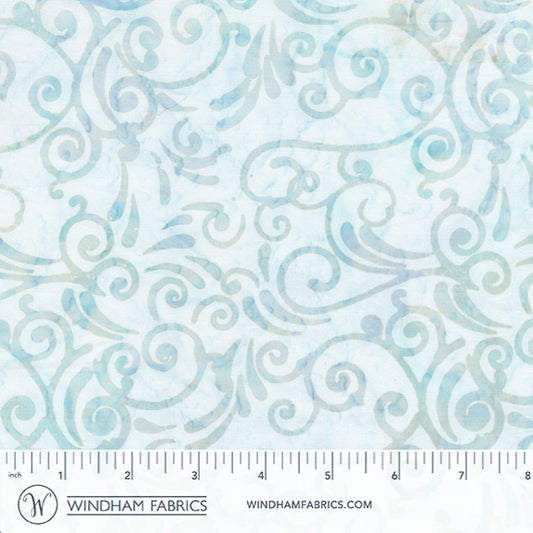 Seaside Blue - Scrolls in Misty Blue - Jacqueline De Jonge - 3977Q-X - Half Yard (Preorder)