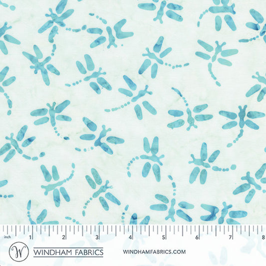 Seaside Blue - Dragonflies in Turquoise - Jacqueline De Jonge - 3978Q-X - Half Yard (Preorder)