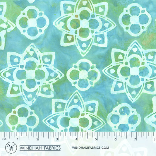 Seaside Blue - Medallions in Herbal - Jacqueline De Jonge - 3983Q-X - Half Yard (Preorder)