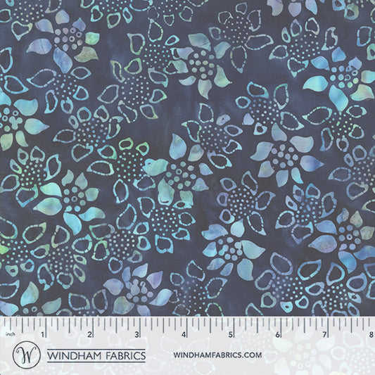 Seaside Blue - Flowers in Navy - Jacqueline De Jonge - 3989Q-X - Half Yard (Preorder)