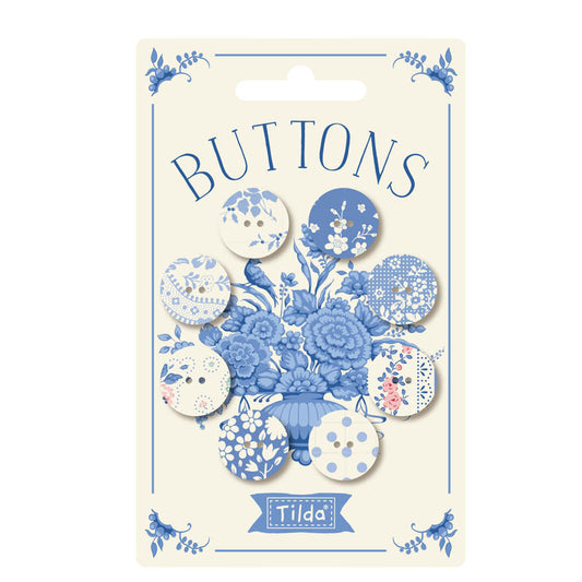 Something Blue Buttons (Light) by Tilda Fabrics (20 mm), 8 pieces (Preorder)
