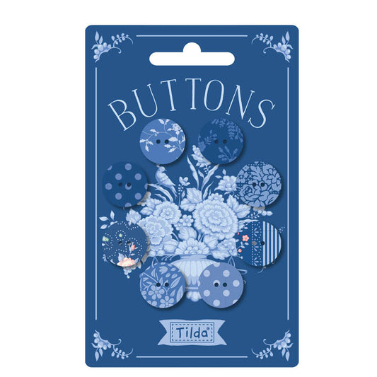 Something Blue Buttons (Dark) by Tilda Fabrics (20 mm), 8 pieces (Preorder)