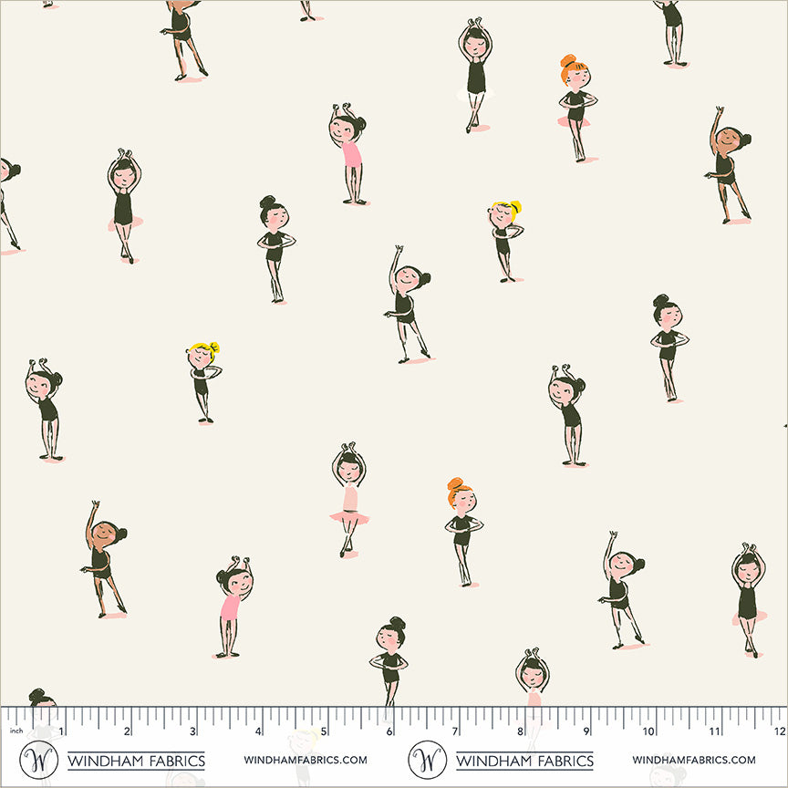 Ballerinas quilting fabric, part of the Heather Ross Favorites fabric collection by Heather Ross (SKU: 40932D-5)