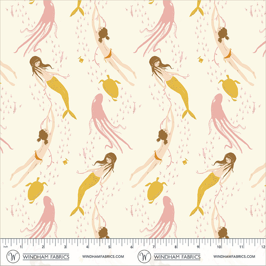 Underwater Sisters quilting fabric, part of the Heather Ross Favorites fabric collection by Heather Ross (SKU: 40943D-11)