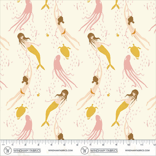 Underwater Sisters quilting fabric, part of the Heather Ross Favorites fabric collection by Heather Ross (SKU: 40943D-11)