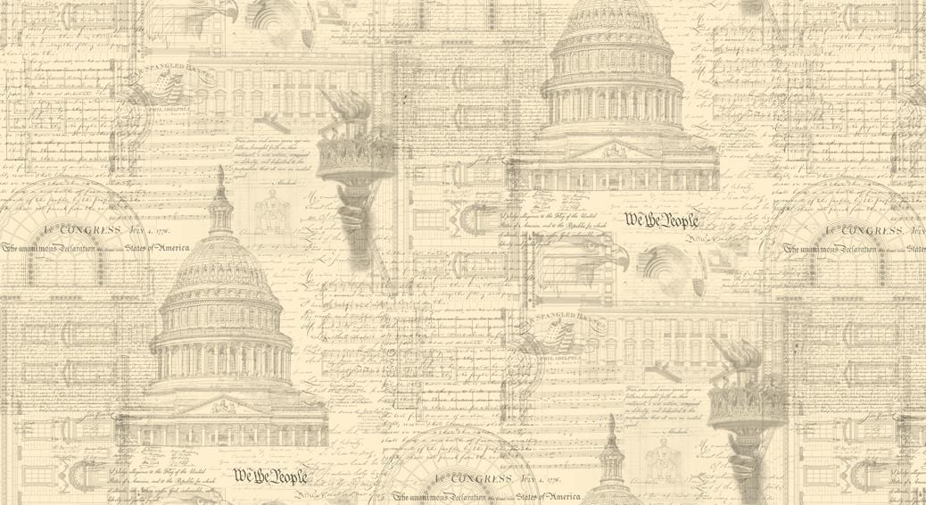 Americana in Porcelain quilting fabric, part of the 3 Sisters Patriotic fabric collection by 3 Sisters (SKU: 44373 11)