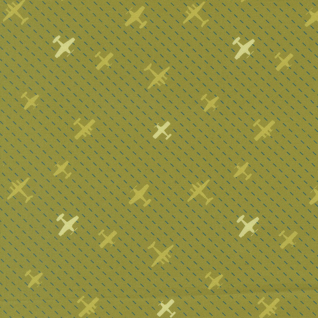 Flight Path in Grass quilting fabric, part of the High Flight fabric collection by Sariditty (SKU: 45064 13)