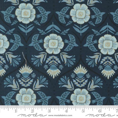 PREORDER - Folk Lore - Flight of Fancy in Peacoat - Fancy That Design House - 45604 25- Half Yard