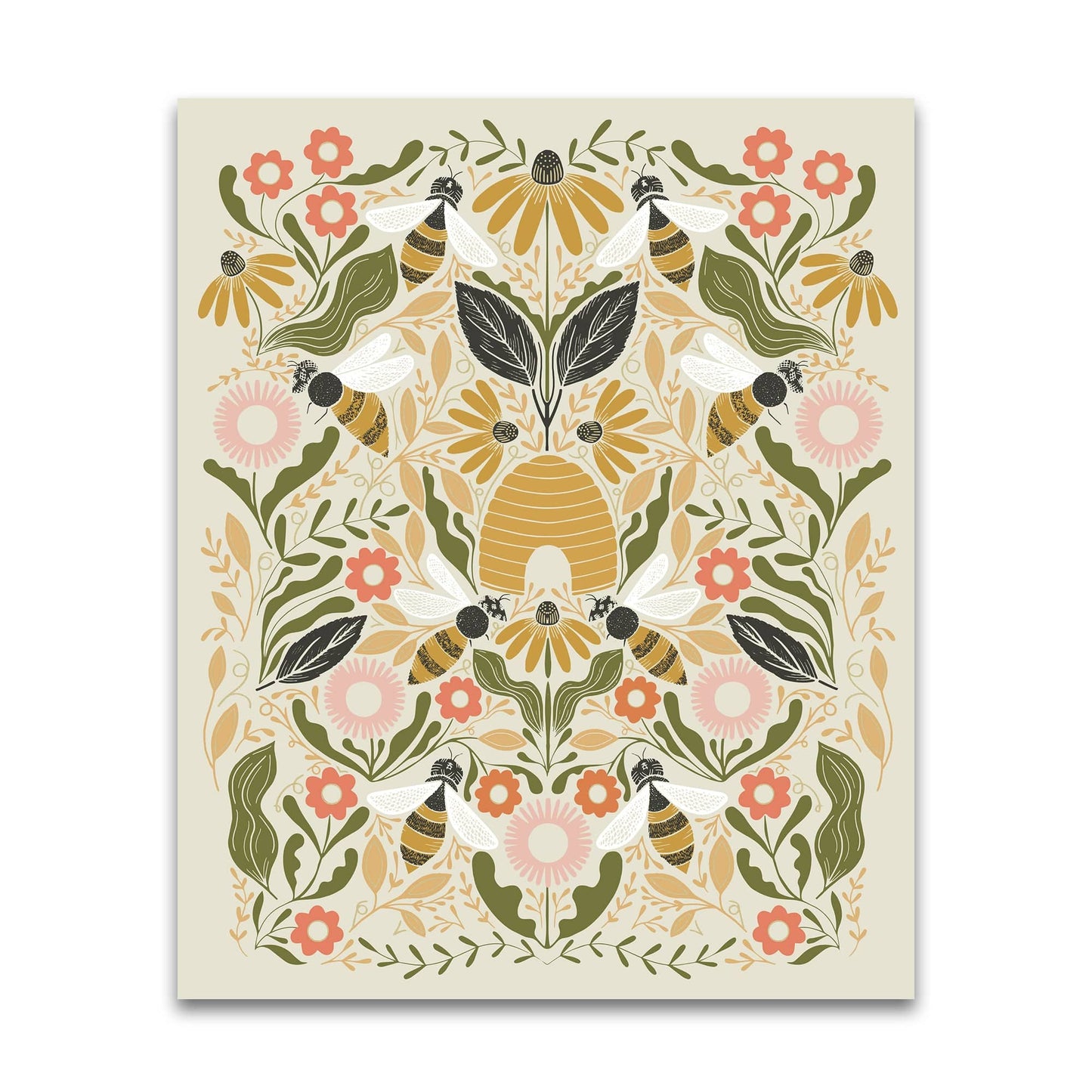 PREORDER - Bee Garden - 36" x 44" Panel - Metallic Porcelain - Gingiber - 48418 11M - Panel
