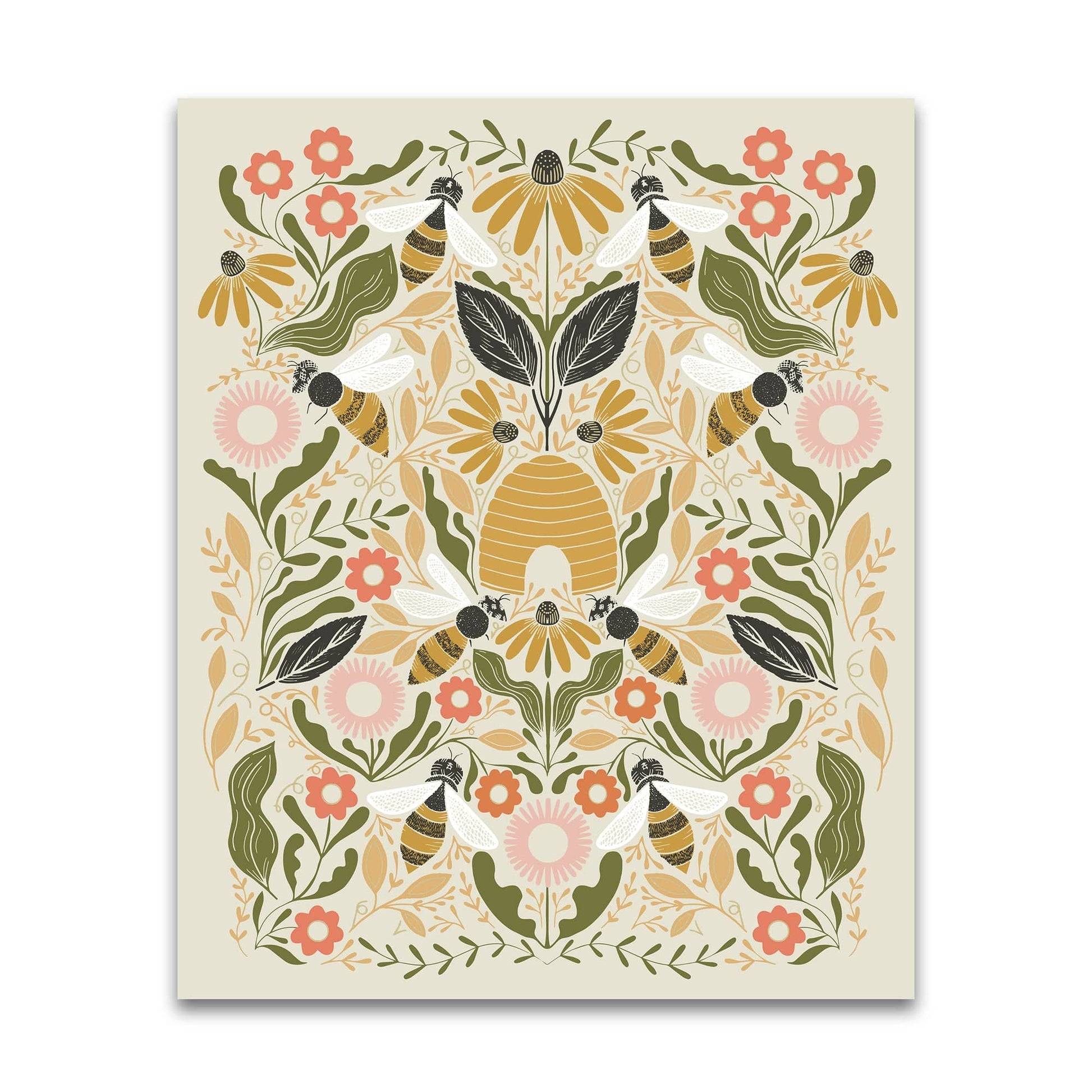 PREORDER - Bee Garden - 36" x 44" Panel - Metallic Porcelain - Gingiber - 48418 11M - Panel
