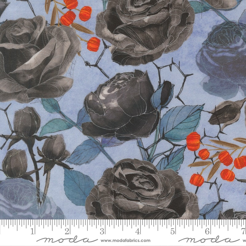 Rose Large Floral Sky - Coven by Robin Pickens - Half Yard (Preorder)