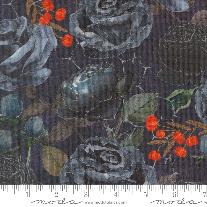 Rose Large Floral Midnight - Coven by Robin Pickens - Half Yard (Preorder)