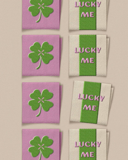Lucky Clover Square Garment Labels: Set of 8