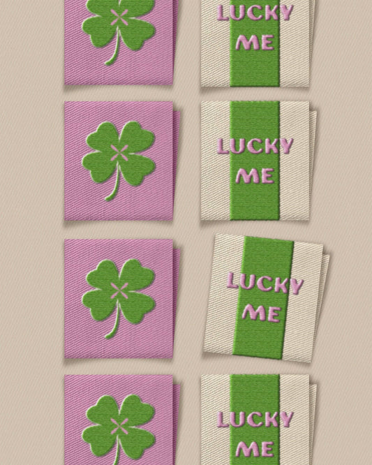 Lucky Clover Square Garment Labels: Set of 8