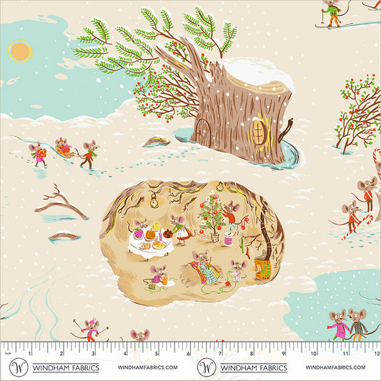 Christmas Mice quilting fabric, part of the Heather Ross Favorites fabric collection by Heather Ross (SKU: 50165D-10)