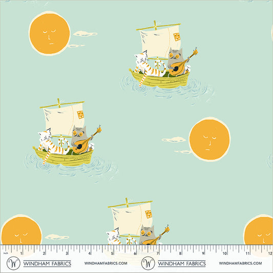 Owl and the Pussycat quilting fabric, part of the Heather Ross Favorites fabric collection by Heather Ross (SKU: 51199D-2)