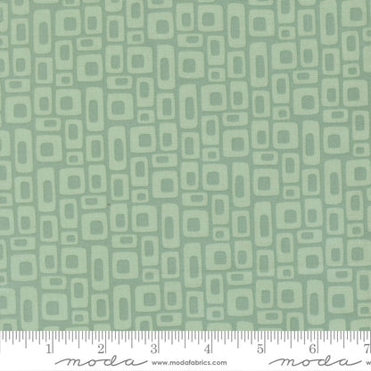 Marshmallow Dusty Jade - Scenery by Elizabeth Hartman - Half Yard (Preorder)