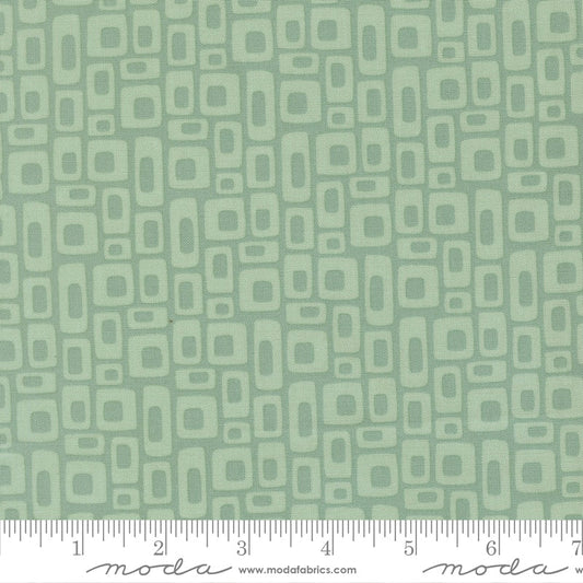 Marshmallow Dusty Jade - Scenery by Elizabeth Hartman - Half Yard (Preorder)