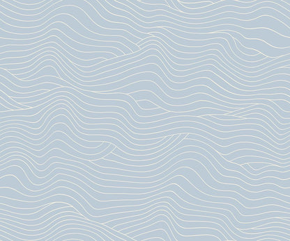 Water Wavelength in Water Blue - RS5129 15 - Half Yard