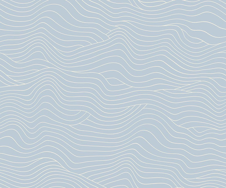 Water Wavelength in Water Blue - RS5129 15 - Half Yard