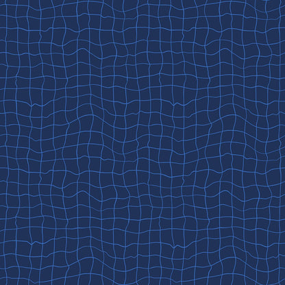 Water Pool Tiles in Navy - RS5131 17 - Half Yard