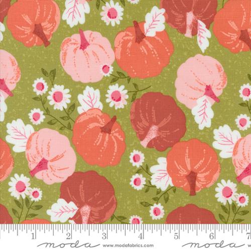 Hey Boo - Pumpkin Patch in Witchy Green - 5210 17 - Half Yard