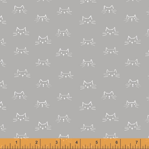 Mod Cats - Cats in Gray - 52607 2 - Half Yard