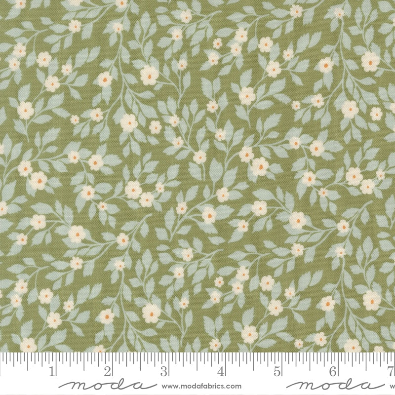 Daydream Posies Florals Fern Robins Egg - True Love by Lella Boutique - Half Yard (Preorder)