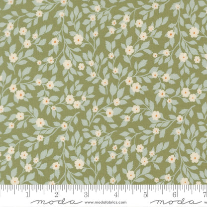 Daydream Posies Florals Fern Robins Egg - True Love by Lella Boutique - Half Yard (Preorder)
