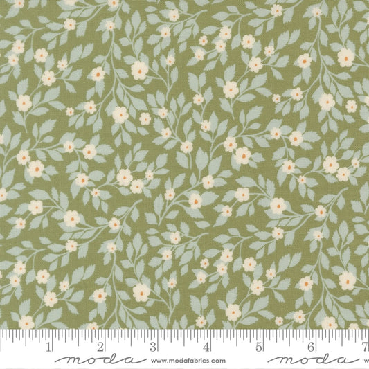 Daydream Posies Florals Fern Robins Egg - True Love by Lella Boutique - Half Yard (Preorder)