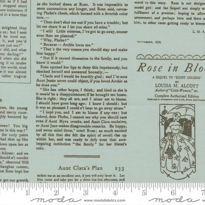 Alcott Text and Words Robins Egg - True Love by Lella Boutique - Half Yard (Preorder)