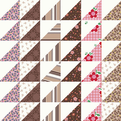 Triangle Stripe Cheater in Ivory - Made Easy by Denyse Schmidt - Half Yard Fabric