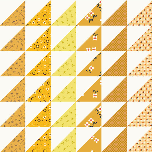 Triangle Stripe Cheater in Golden - Made Easy by Denyse Schmidt - Half Yard Fabric