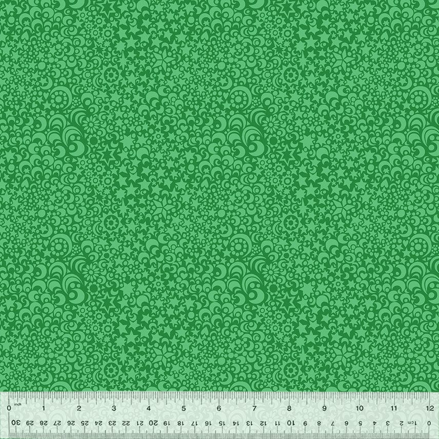 Cotton quilting fabric pattern called 'Celeste in Carrot'. Part of the 'Windham Essentials' fabric collection. Designed by Windham Fabrics for fabric company Windham Fabrics. SKU: 53383 17. 44-45 inch width.