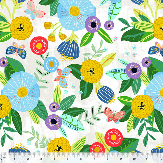 ABC's in Bloom - Blooming Garden in White - 53686-1