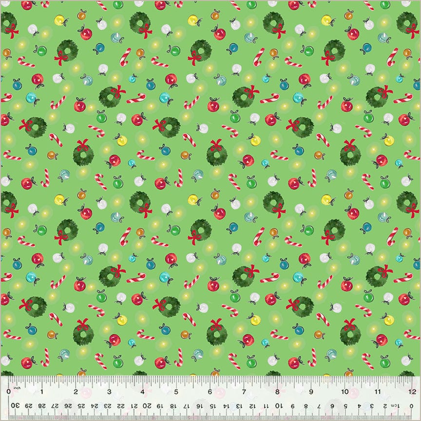 Ornaments - Christmas Village by Whistler Studios - Half Yard Fabric