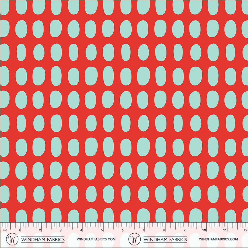 Spot in Red quilting fabric, part of the Electric Rainbow fabric collection by Deborah Fisher (SKU: 54129A-1)