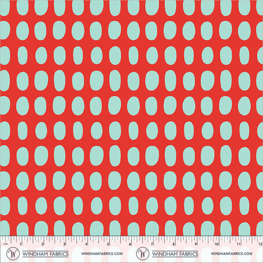 Spot in Red quilting fabric, part of the Electric Rainbow fabric collection by Deborah Fisher (SKU: 54129A-1)